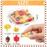 H1vojoxo 40PCS Autumn Push Pins Decoration for Cork Board, Fall Decorative Thumb Tacks, Fall Leaves Push Pins for Bulletin Board, Sunflower Push Pins for Autumn, Pine Cones Push Pins for Fall