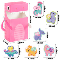 H1vojoxo 40PCS Valentine's Day Boxes for Kids and Mailbox for Classroom Exchange, Valentines Dinosaur Cards for Boys and Girls, Valentines Gift Cards for Party Favor (1 Mailbox and 39 Greeting Cards) 