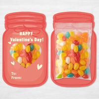 H1vojoxo 40PCS Valentines Day Gift Cards for Kids, Colorful Jars Happy Valentine Greeting Cards Bulks, Valentine Exchange Cards for Boys Girls, Valentine Cards for Party Favor (Candy Not Included) 