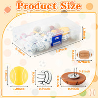 H1vojoxo 40PCS Creative Sport Ball Push Pins for Cork Board, Mini Decorative Resin Ball Push Pins, Football Thumb Packs for Bulletin Board, Rugby Thumb Tacks, Decorative Cute Push Pins for Wall Map