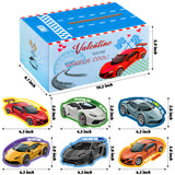 H1vojoxo 40PCS Valentine's Day Boxes for Kids and Mailbox for Classroom Exchange, Valentines Racing Cars Cards for Boys Girls, Valentines Gift Cards for Party Favor (1 Mailbox and 39 Greeting Cards) 