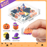 H1vojoxo 40PCS Halloween Push Pins Decoration for Cork Board, Halloween Decorative Thumb Tacks, Funny Pumpkin Push Pins for Photo Wall, Ghost Push Pins for Bulletin Board, Halloween Castle Push Pins