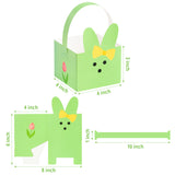 H1vojoxo 24PCS Easter Treat Boxes for Kids, Easter Candy Boxes with Handle, Easter Bunny Rabbit Cardboard Boxes, Goody Cookies Containers for Easter, Easter Boxes for School Classroom Party Favor