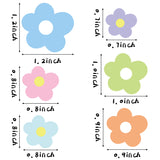 H1vojoxo 60PCS Mini Flower Stickers for Kids, Colorful Aesthetic Self-Adhesive Flower Stickers, Mini Flower Shapes Decals for Laptops, Flower Shapes Stickers for Water Bottle, Luggage, Skateboards