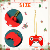 H1vojoxo 20PCS Christmas Video Game Controller Ornaments, Gamer Controller Hanging Ornament for Christmas Tree, Mini PVC Christmas Ornaments, Christmas Hanging Gaming Decorations for Kids