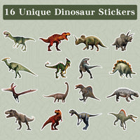 H1vojoxo 1000PCS Dinosaur Realistic Sticker Roll, Dinosaur Aesthetic Stickers for Water Bottle, Dinosaur Realistic Decals for Laptop, Dinosaur Realistic Stickers for Luggage, Skateboard, Scrapbooking