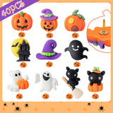 H1vojoxo 40PCS Halloween Push Pins Decoration for Cork Board, Halloween Decorative Thumb Tacks, Funny Pumpkin Push Pins for Photo Wall, Ghost Push Pins for Bulletin Board, Halloween Castle Push Pins