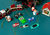 H1vojoxo 20PCS Christmas Video Game Controller Ornaments, Gamer Controller Hanging Ornament for Christmas Tree, Mini PVC Christmas Ornaments, Christmas Hanging Gaming Decorations for Kids