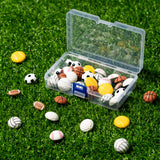 H1vojoxo 40PCS Creative Sport Ball Push Pins for Cork Board, Mini Decorative Resin Ball Push Pins, Football Thumb Packs for Bulletin Board, Rugby Thumb Tacks, Decorative Cute Push Pins for Wall Map