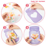 H1vojoxo 40PCS Valentines Day Gift Cards for Kids, Colorful Jars Happy Valentine Greeting Cards Bulks, Valentine Exchange Cards for Boys Girls, Valentine Cards for Party Favor (Candy Not Included) 