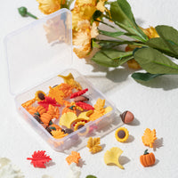 H1vojoxo 40PCS Autumn Push Pins Decoration for Cork Board, Fall Decorative Thumb Tacks, Fall Leaves Push Pins for Bulletin Board, Sunflower Push Pins for Autumn, Pine Cones Push Pins for Fall