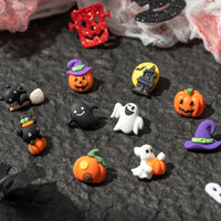 H1vojoxo 40PCS Halloween Push Pins Decoration for Cork Board, Halloween Decorative Thumb Tacks, Funny Pumpkin Push Pins for Photo Wall, Ghost Push Pins for Bulletin Board, Halloween Castle Push Pins