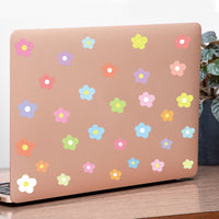 H1vojoxo 60PCS Mini Flower Stickers for Kids, Colorful Aesthetic Self-Adhesive Flower Stickers, Mini Flower Shapes Decals for Laptops, Flower Shapes Stickers for Water Bottle, Luggage, Skateboards