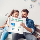 H1vojoxo 1PCS Dad’s Spot Throw Pillow Case, Father's Day Pillow Cover with 2 Pockets, Father's Day, Birthday, Thanksgiving Gift for Daddy Papa, Father's Day Linen Square Throw Pillow Case for Sofa Bed