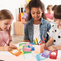 H1vojoxo 40PCS Valentines Day Gift Cards for Kids, Colorful Jars Happy Valentine Greeting Cards Bulks, Valentine Exchange Cards for Boys Girls, Valentine Cards for Party Favor (Candy Not Included) 
