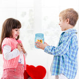 H1vojoxo 40PCS Valentines Day Gift Cards for Kids, Colorful Jars Happy Valentine Greeting Cards Bulks, Valentine Exchange Cards for Boys Girls, Valentine Cards for Party Favor (Candy Not Included) 